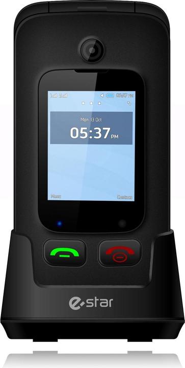 Produktbild Estar Digni Flip by Clamshell Phone 2.4"+ 1.77"" Juodas (2.40", 0.08 Mpx, 2G)