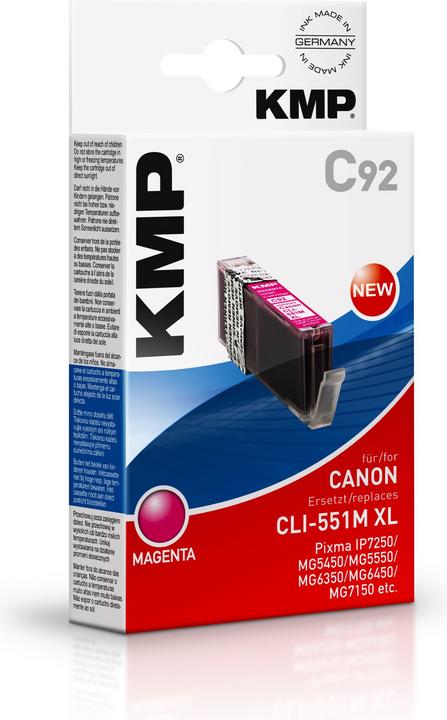 Productafbeelding KMP C92 Inktcartridge comp. met Canon CLI-551 M XL (M)