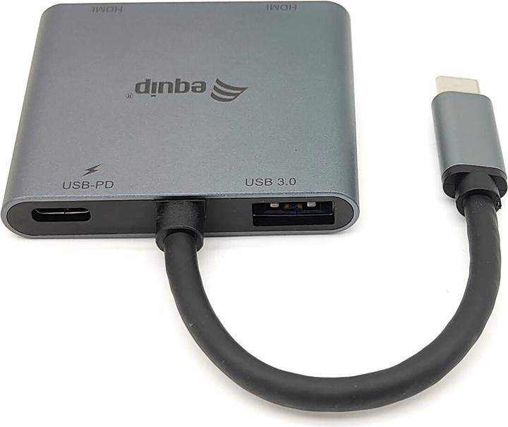 Image du produit equip Adaptateur USB-C 4 en 1 double HDMI (USB-C, 3 Ports)