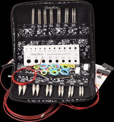 Actual product image ChiaoGoo Set of needle points Twist Red Lace