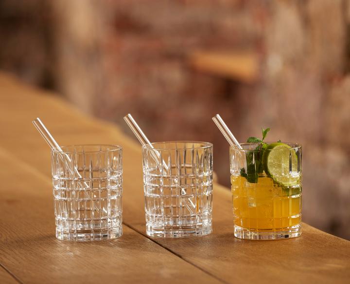 Actual product image Nachtmann Glass drinking straw short Set/4 with brush (4 x)