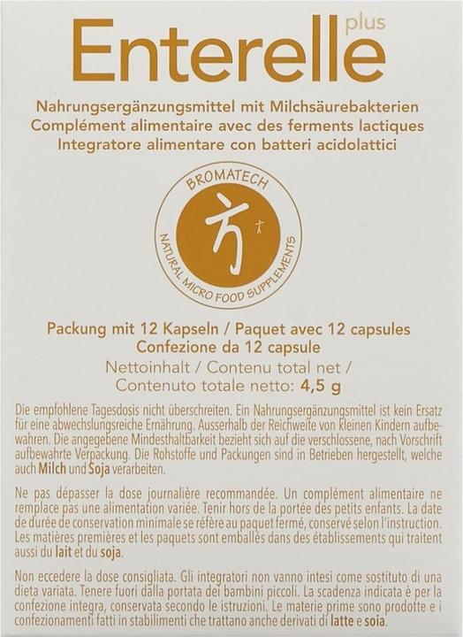 Nährwerte und Zutaten Bromatech plus Milchsäurebakterien (12 Stück, Kapseln, 15 g)