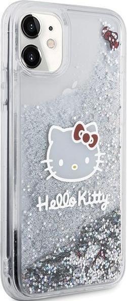 Actual product image Hello Kitty HKHCN61LIKHET iPhone 11 / Xr 6.1" srebrny/silver hardcase Liquid Glitter Charms Kitty He (Apple iPhone 11, Apple iPhone XR)