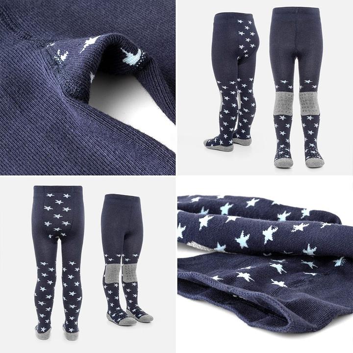 Actual product image La Loona LaLoona baby tights crawling tights - stars navy - (86/92)