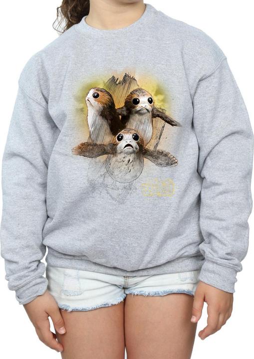 Produktbild Star Wars The Last Jedi Porgs Brushed Sweatshirt Mädchen (152, 158)