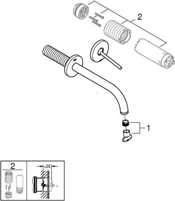 Produktbild Grohe Atrio 2-Loch-Waschtischbatterie