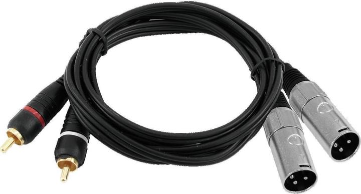 Produktbild Omnitronic Adapterkabel 2xXLR(M)/2xCinch 3m sw (3 m, XLR)