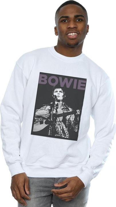 Actual product image David Bowie Mens Rock Poster Sweatshirt (XL)