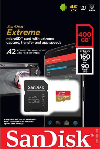 Produktbild SanDisk Extreme microSD A2 (400 GB, microSDXC, U3, UHS-I)