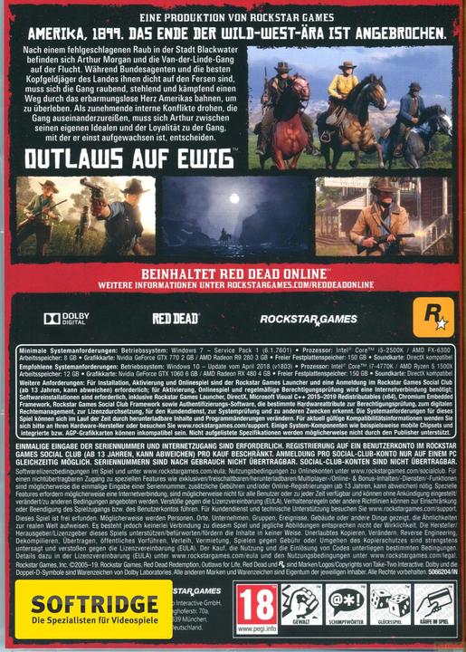 Produktbild Rockstar Red Dead Redemption 2 - (Code in a Box) (PC, Multilingual)