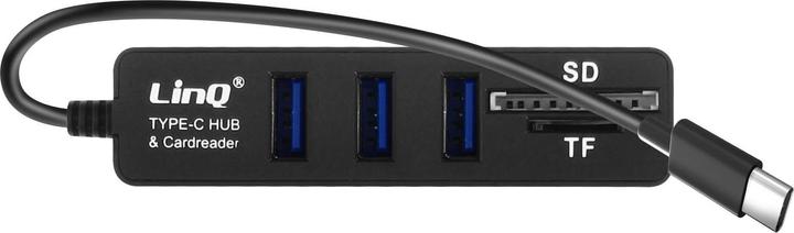 Produktbild LinQ 3 USB-Ports + SD/Micro-SD-Kartenleser (USB-C, 3 Ports)