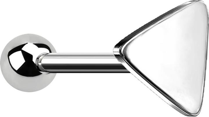 Image du produit Star Piercing Micro Barbell silber mit Kugel und Dreieck (sans laiton, Acier chirurgical 316L)