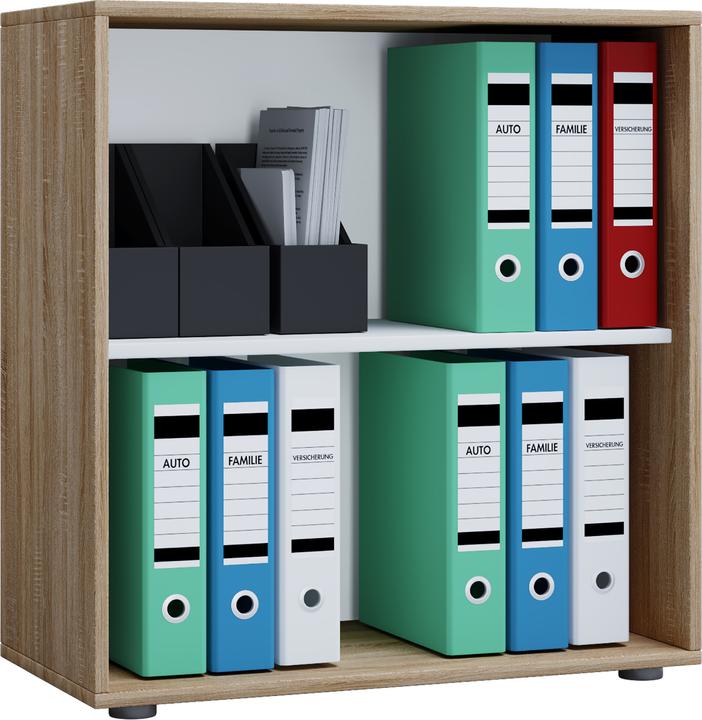 Image du produit VCM Armoire de bureau en bois Étagère à dossiers Lona 2 compartiments (70 x 40 x 74 cm)