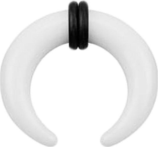 Star Piercing Dehnsichel weiss (ohne Messing, Acryl)