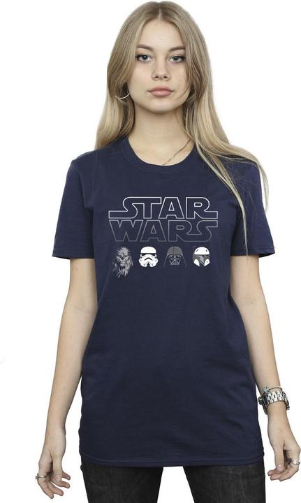 Actual product image Star Wars Womens/Ladies Character Heads Cotton Boyfriend T-Shirt (XL)