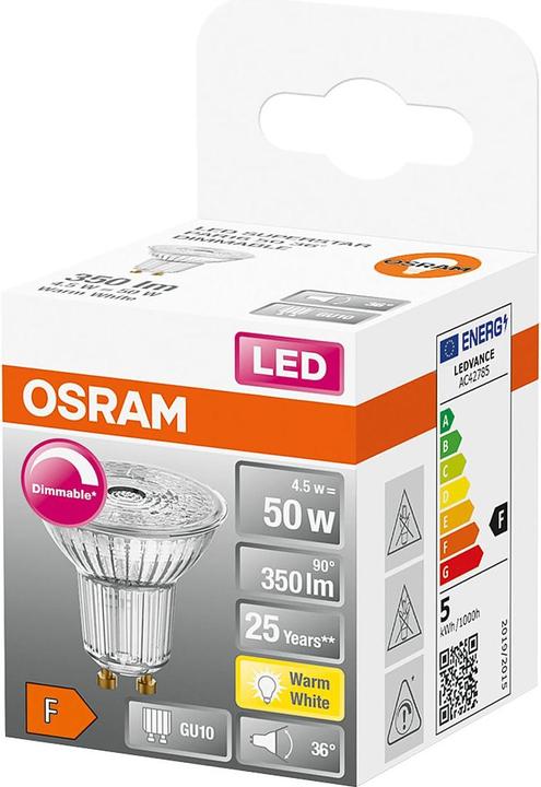 Productafbeelding Osram LED-reflector (GU10, 4.50 W, 350 lm, 1 x, F)