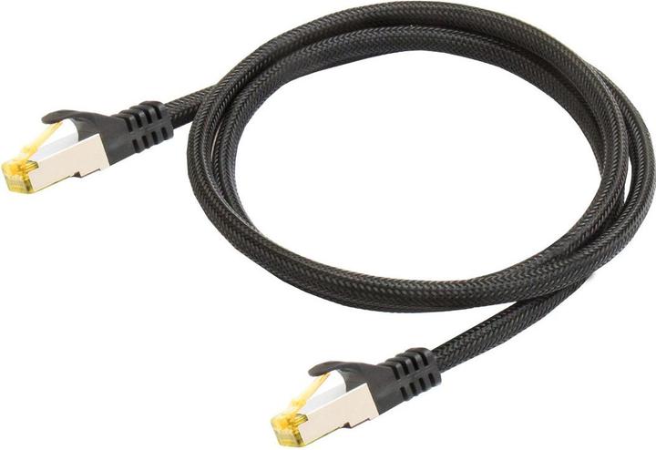 Produktbild Python ® Series RJ45 Patchkabel mitCat.7 Rohkabel, Rastnasenschutz (RNS®) und Nylongeflecht, S/FTP, PiMF, h (S/FTP, CAT7, 7.50 m)