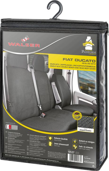 Actual product image Walser Seat covers for Fiat Ducato single seat and double bench front in polyester BJ 06/2014 today