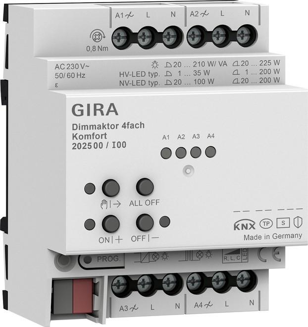 Produktbild Gira Dimmaktor 4-f. REG KNX Secure 202500 (202500) (Dimmaktor)