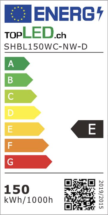 Energie-Label TL Highbay LED Hallenstrahler 150W 4000K 18000 Lumen IP65 DALI (18000 lm)