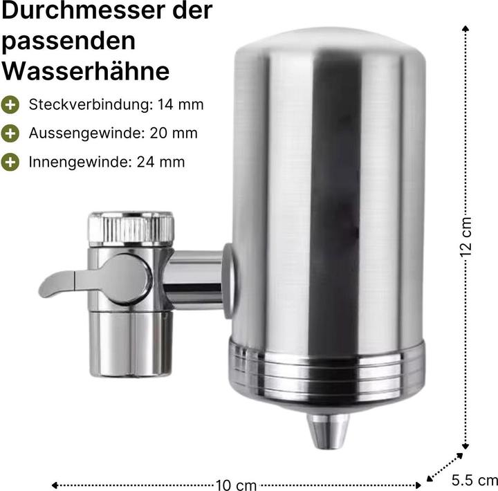 Produktbild Hermex Wasserhahnfilter Küchenarmatur-Wasserfilter Leitungswasser-Reiniger