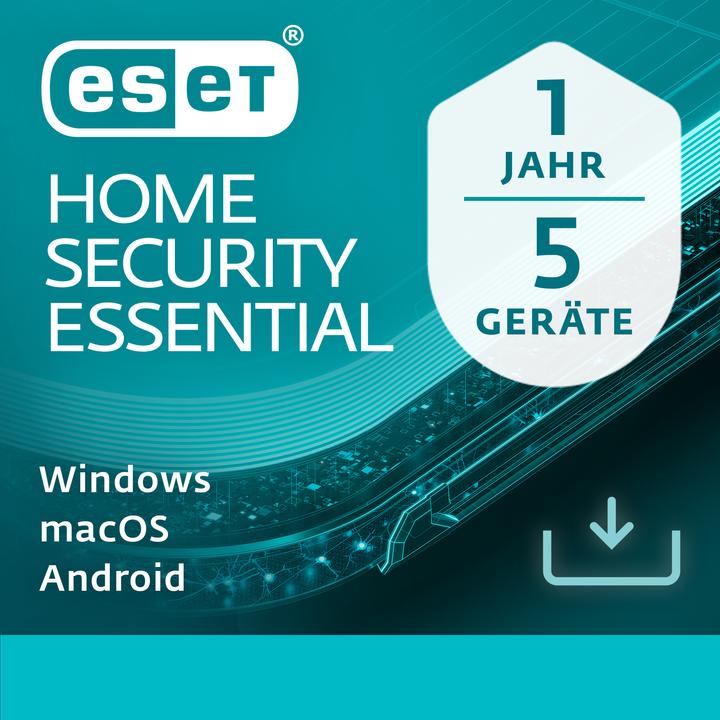 Actual product image ESET Home Security Essential 5U1Y Download Code (1 User, 5 Devices/Users, 12 months)