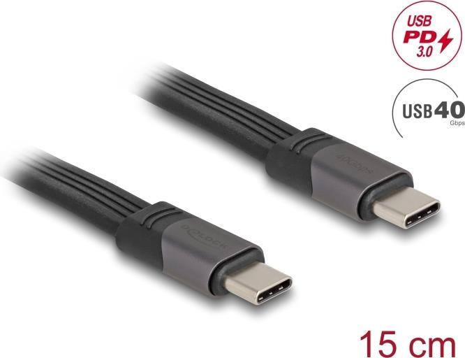 Produktbild Delock USB 40 Gbps FPC Flachbandkabel USB Type-C zu USB Type (0.15 m, USB 4.0)