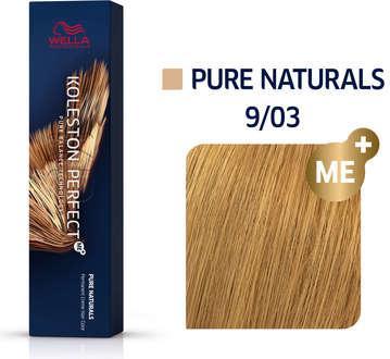 Actual product image Wella Koleston Perfect Me+ Pure Naturals (9/03 light blonde nature-gold)