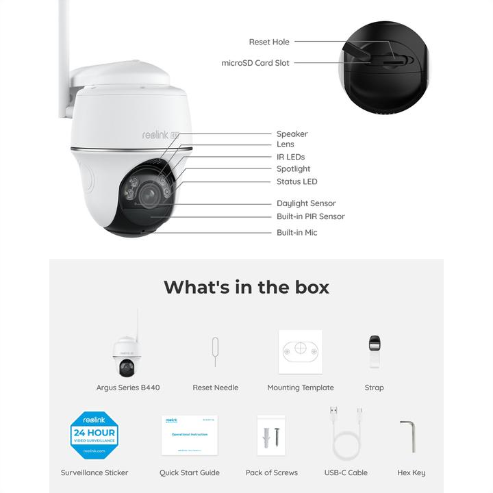 Actual product image Reolink Argus Series B440 (3840 x 2160 pixels)