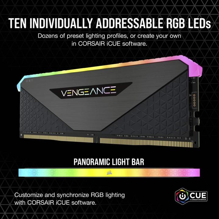 Actual product image Corsair Vengeance RGB RT (2 x 8GB, 4000 MHz, DDR4-RAM, DIMM)