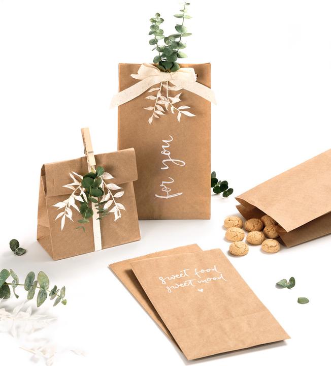 Image du produit Folia Sachets avec fond Nature (Pochette cadeau, 15 x)