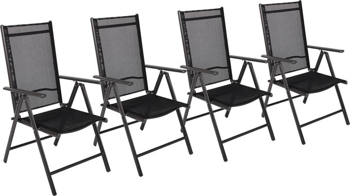 Immagine prodotto VCM Set Sedia pieghevole in alluminio Sedia da giardino con schienale alto