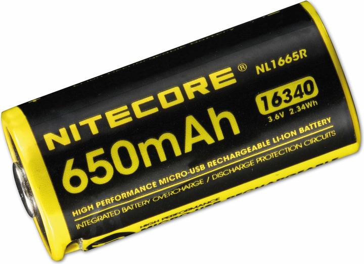 Nitecore Li-Ion Akku Typ 16340 - 650mAH - NL1665R