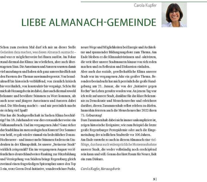 Produktbild Regensburger Almanach 2024 (Deutsch)