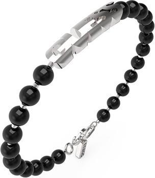 Guess Edgy Styles Modern Beaded Bracelet JUMB04059JWSTBK - Length: 19 cm (19 cm)