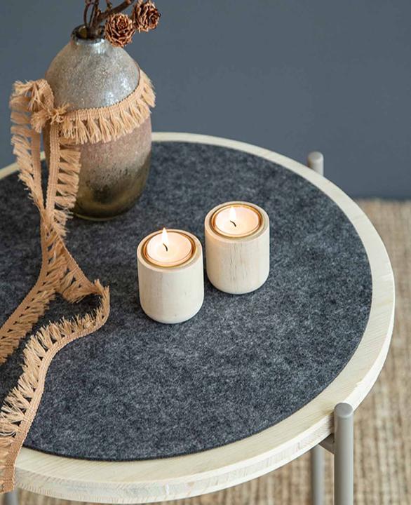Actual product image Halbach Wooden Tea Light Holder, Candle Holder