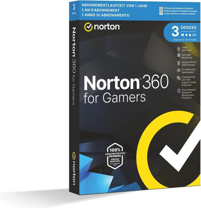 Produktbild Norton 360 Gamer (3 User, 12 Monate)