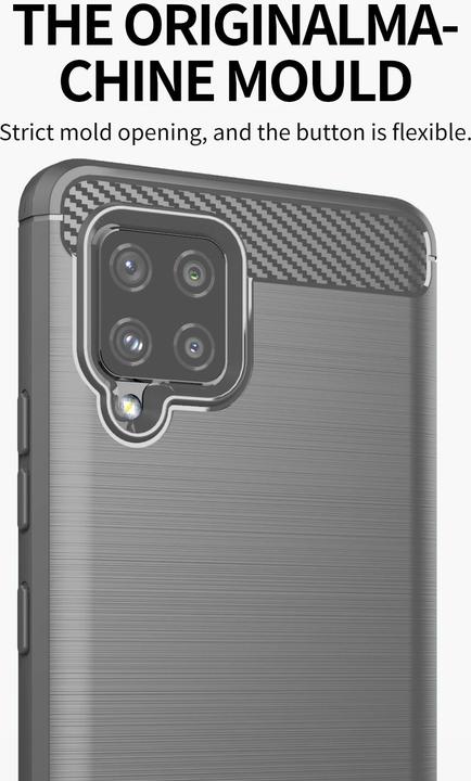 Immagine prodotto Cadorabo TPU Ultra sottile in acciaio inossidabile al carbonio Combi Cover (Samsung Galaxy A42 5G)