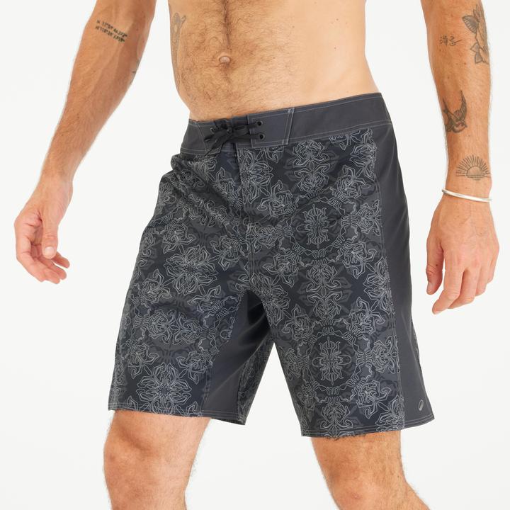 Olaian Boardshorts Herren lang 500 Arch Scarabia 19" schwarz