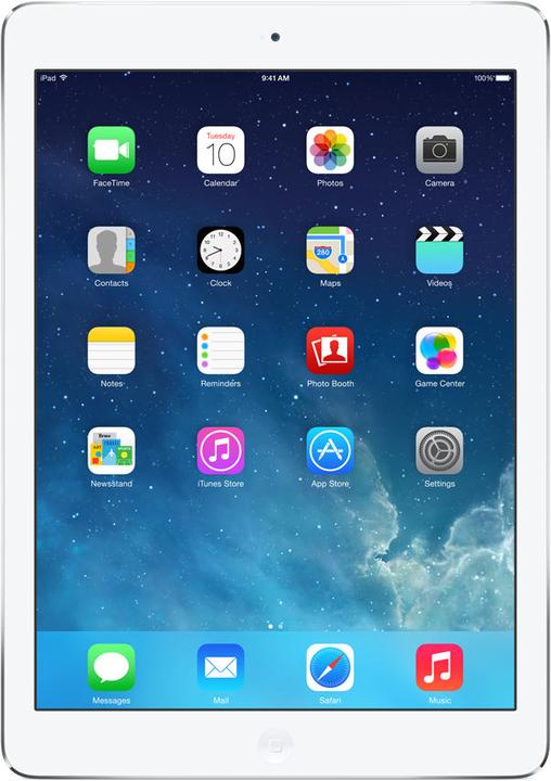 Actual product image Apple iPad Air (9.70", 16 GB, White, Silver)