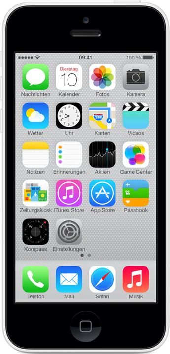 Apple iPhone 5C (8 GB, Weiss, 4", 8 Mpx, 4G)