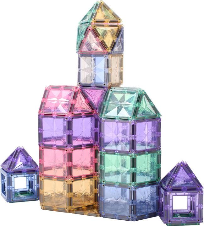 Immagine prodotto Mntl Piastrelle magnetiche 177 pezzi Mega Pastel Pack - Blocchi da costruzione magnetici