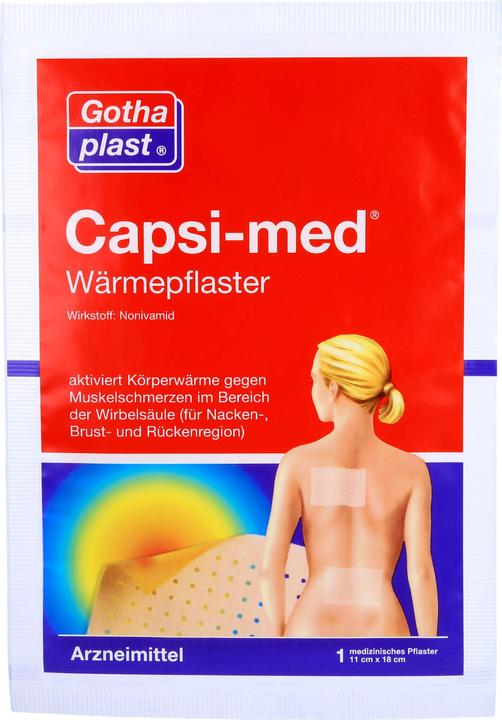 Actual product image Gothaplast CAPSI-MED heat plaster 11cmx18cm, 1 pc. plaster (1 x)
