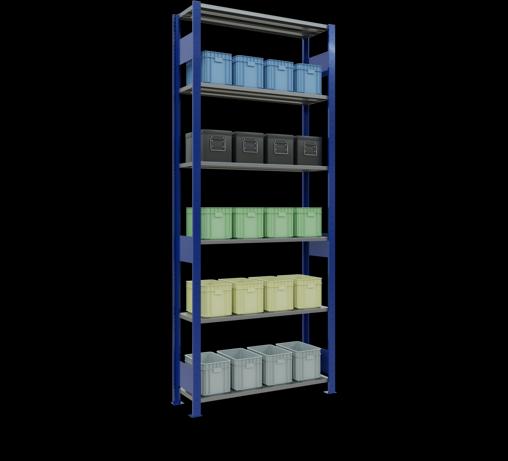 Immagine prodotto Schulte Lagertechnik MULTIplus85 sistema di scaffalature di base senza bulloni con ripiani di lunghezza