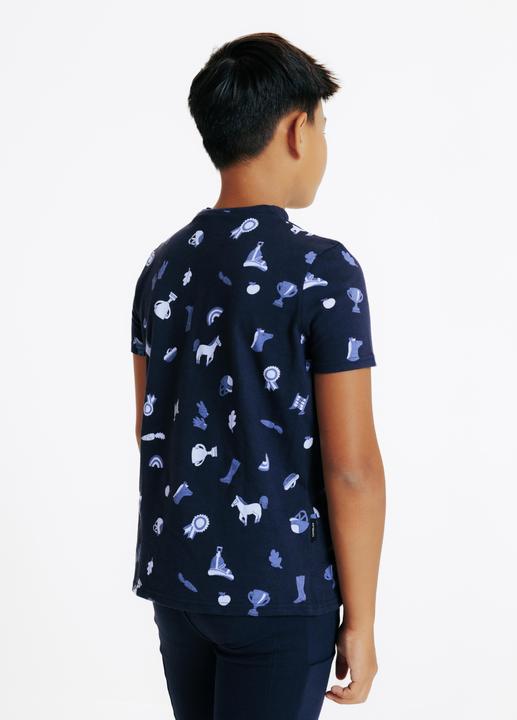 Produktbild Fouganza Reit-Poloshirt Magic kurzarm Kinder Print blau (10, 11, 12)