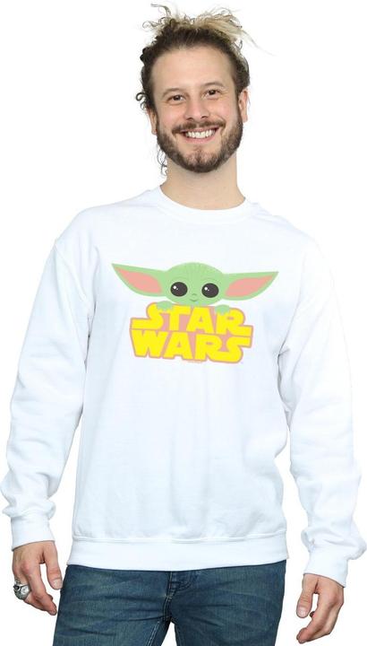 Actual product image Star Wars Mens The Mandalorian The Child And Logo Sweatshirt (XL)