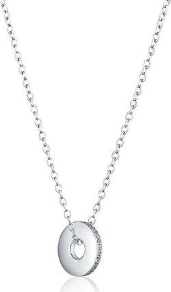 Produktbild JVD Silver necklace with zircons Circle SVLN0709S75BI45