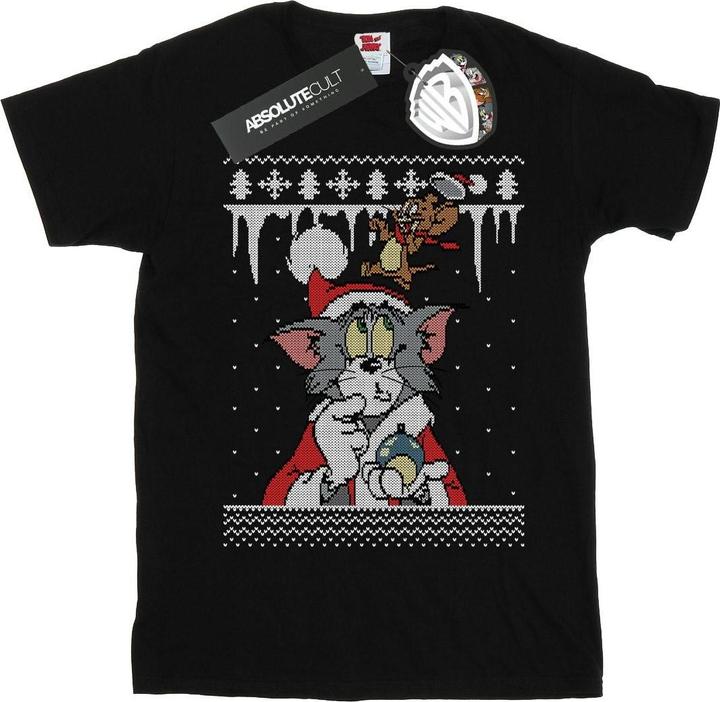 Actual product image Tom & Jerry Boys Christmas Fair Isle T-Shirt (140, 146)