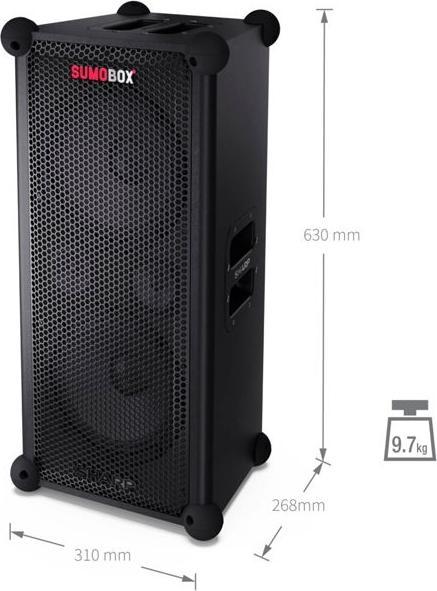 Actual product image Sharp CP-LS100 BT Party Speaker black (10 h, Rechargeable battery operated, Electrical connection)