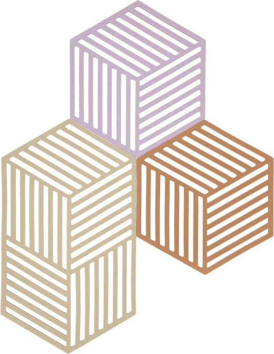 Zone Denmark Untersetzer-Set Hexagon.Indigo.32703 (3 x, Pfannenuntersetzer)